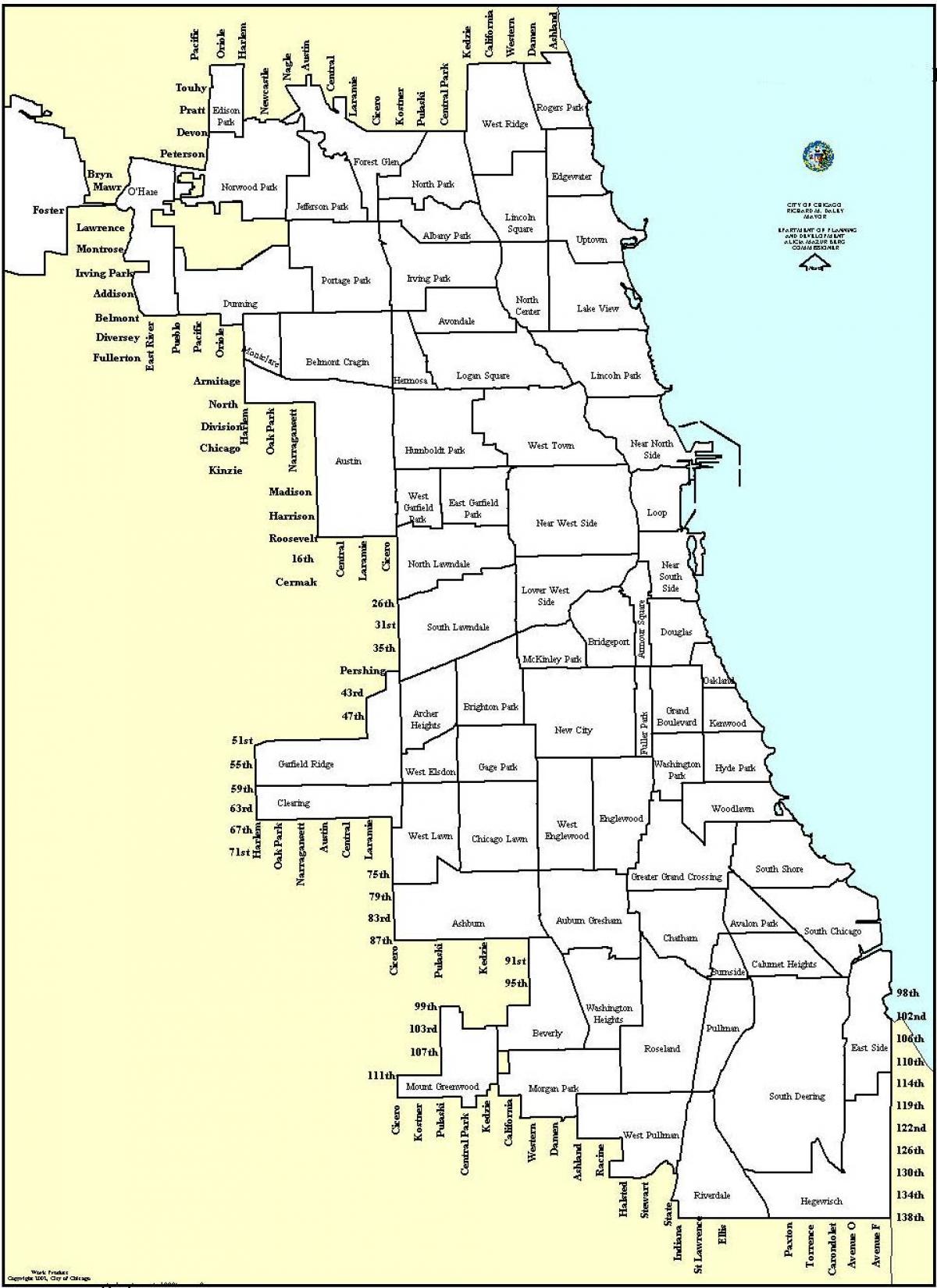 zoneinddeling kort Chicago