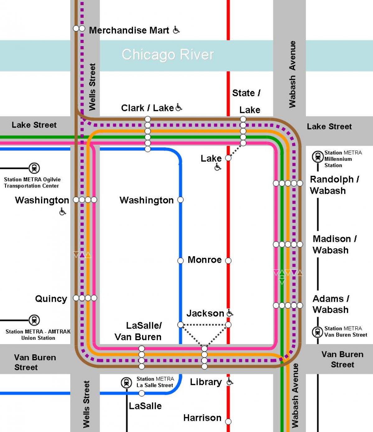 orange line kort Chicago