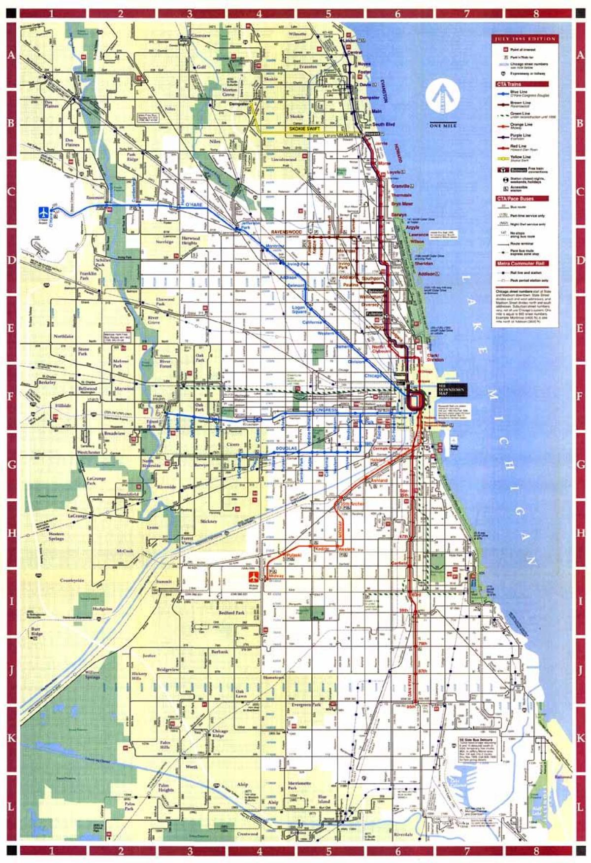 byen Chicago kort