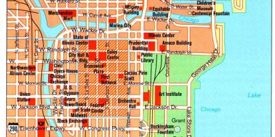 Kort over Chicago-seværdigheder