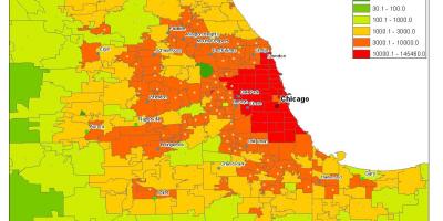 Demografiske kort over Chicago