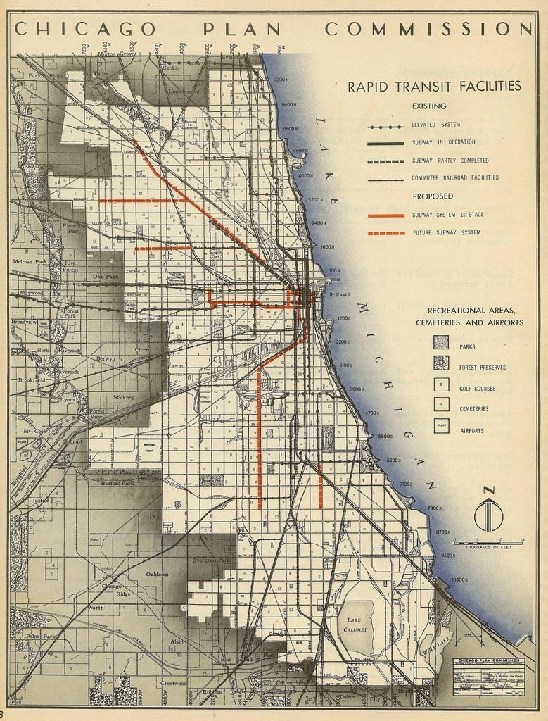 kort over Chicago metro