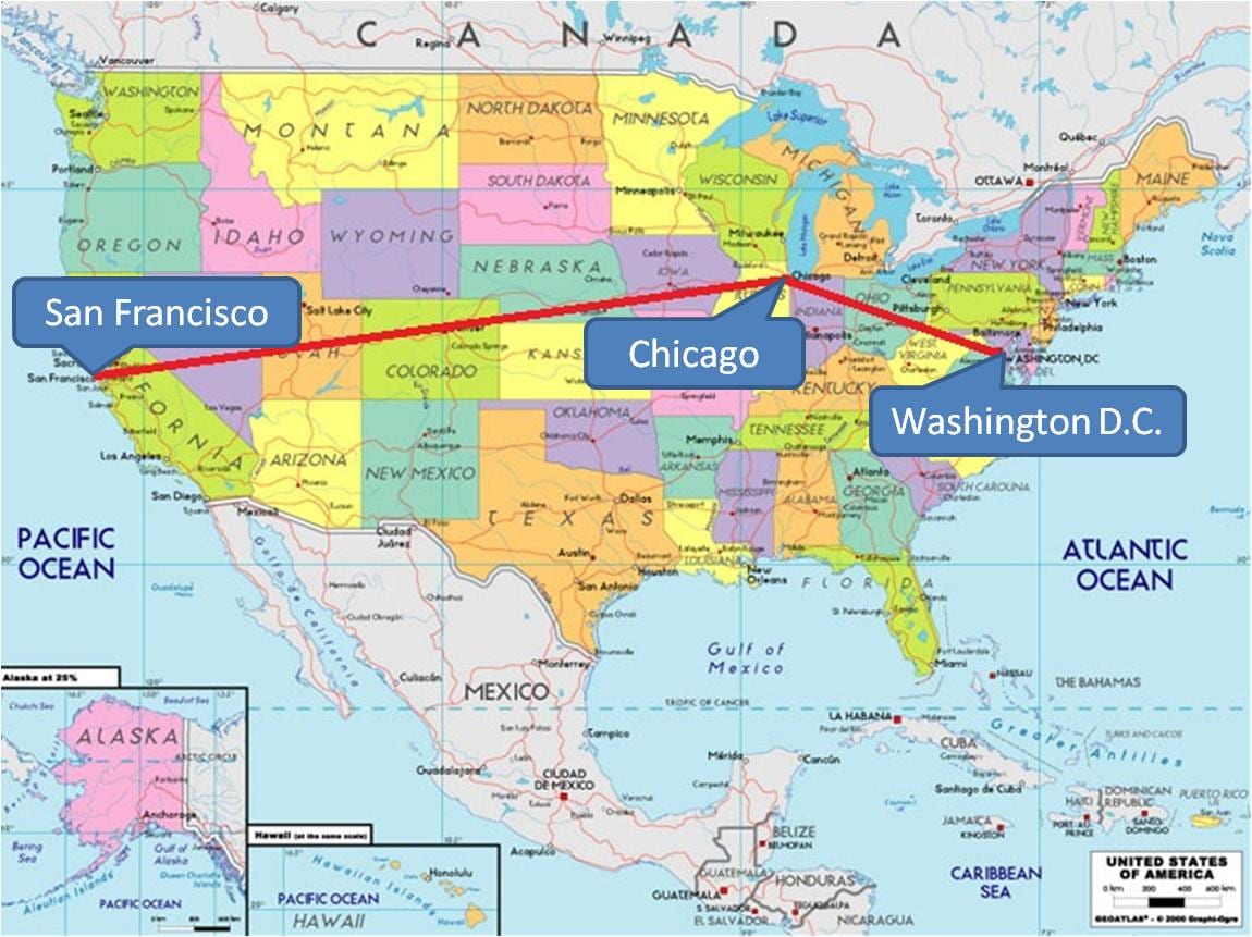 Chicago amerikas forenede stater kort