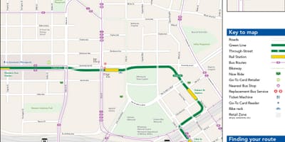 Green line kort Chicago