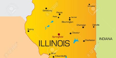 Chicago statslige kort
